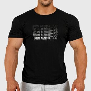 Pánské fitness tričko Iron Aesthetics Shades, černé
