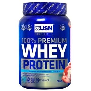 USN (Ultimate Sports Nutrition) USN 100% Whey Protein Premium 908 g - jahoda se smetanou VÝPRODEJ 8.2024
