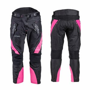 Dámské moto kalhoty W-TEC Kaajla  S  černo-růžová