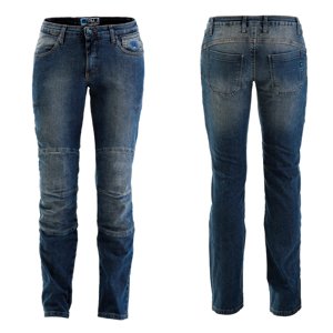 Dámské moto jeansy PMJ Carolina CE  modrá  30