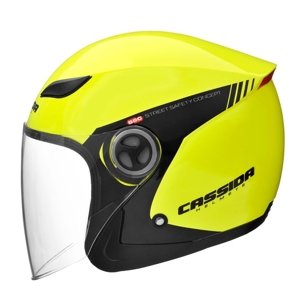 Moto přilba Cassida Reflex Safety  černá-fluo žlutá  XS (53-54)