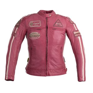 Dámská kožená moto bunda W-TEC Sheawen Lady Pink  růžová  M