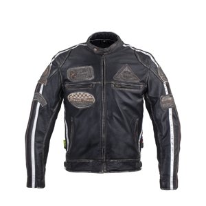 Pánská kožená moto bunda W-TEC Sheawen Vintage  černá  XXL