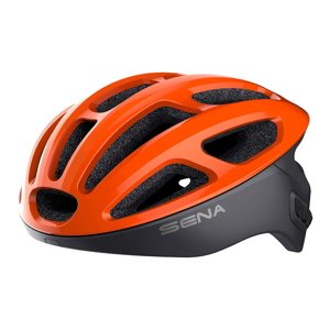 Cyklo přilba SENA R1 s integrovaným headsetem  oranžová  S (50-55)