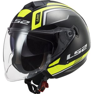 Moto helma LS2 OF573 Twister II Flix  Black H-V Yellow  XS (53-54)