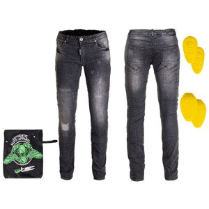 Pánské moto jeansy W-TEC Komaford  S  tmavě šedá