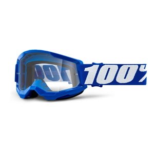 Dětské motokrosové brýle 100% Strata 2 Youth  modrá, čiré plexi