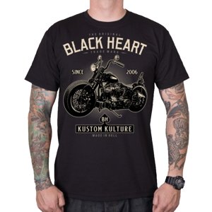 Triko BLACK HEART Motorcycle  černá  M