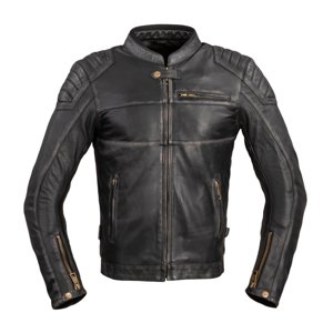 Pánská kožená moto bunda W-TEC Suit  5XL  vintage černá