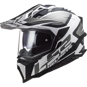 Enduro helma LS2 MX701 Explorer Alter  Matt Black White  XL (61-62)