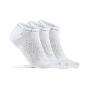 Kotníkové ponožky CRAFT CORE Dry Shaftless 3 páry  bílá  37-39