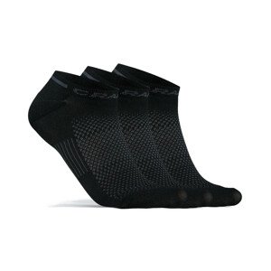 Kotníkové ponožky CRAFT CORE Dry Shaftless 3 páry  černá  43-45