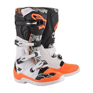 Moto boty Alpinestars Tech 5 bílá/černá/oranžová fluo