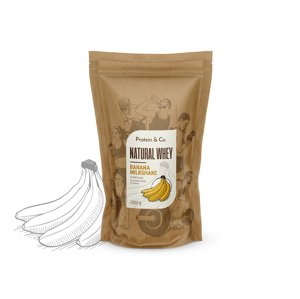 Protein&Co. Natural Whey 1 kg Váha: 1 000 g, Vyber si z těchto lahodných příchutí: Banana milkshake