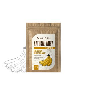 Protein&Co. NATURAL WHEY 30 g Vyber si z těchto lahodných příchutí: Banana milkshake
