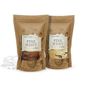 Protein&Co. FINE WHEY – přírodní protein slazený stévií 2 000 g Zvol příchuť: Raspberry cream, Zvol příchuť: Chocolate brownie