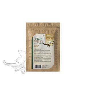 Protein & Co. FINE WHEY – přírodní protein slazený stévií – 30 g Zvol příchuť: Vanilla dream
