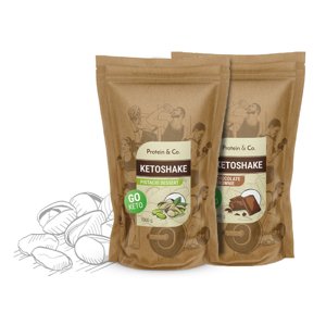 Protein & Co. Ketoshake 1 + 1 kg - proteinový dietní koktejl Zvol příchuť: Coconut milk, Zvol příchuť: Chocolate brownie