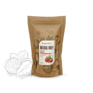 Protein&Co. Natural Whey 1 kg Váha: 500 g, Zvol příchuť: Dried strawberries