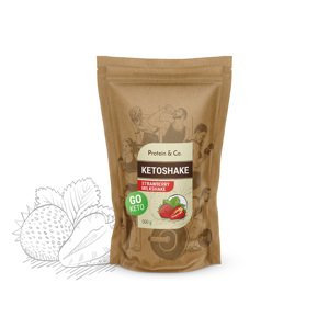 Protein&Co. Ketoshake – proteinový dietní koktejl 1 kg Zvol příchuť: Strawberry milkshake, Množství: 500 g
