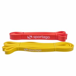 Posilovací gumy Sportago Pase - sada na rozcvičení - žlutá + oranžová