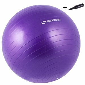 Gymnastický míč Sportago Anti-Burst 85 cm, včetně pumpičky - fialová