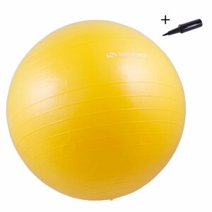Gymnastický míč Sportago Anti-Burst 75 cm, včetně pumpičky - žlutá