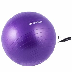 Gymnastický míč Sportago Anti-Burst 65 cm, včetně pumpičky - fialová