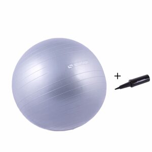 Gymnastický míč Sportago Anti-Burst 55 cm, včetně pumpičky - stříbrná