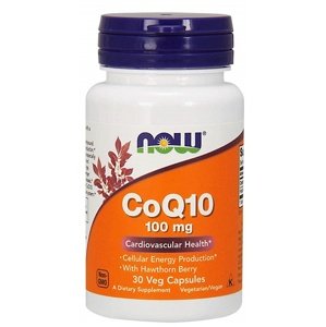 Now Foods Koenzym Q10 100 mg + Hawthorn Berry 30 kapslí