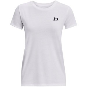 Dámské tričko Under Armour Sportstyle Left Chest Short Sleeve - white - XXL - 1379399-100