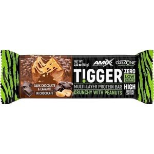 Amix Nutrition Amix Tigger Zero bar 60 g - Tmavá čokoláda/karamel VÝPRODEJ 1.2024