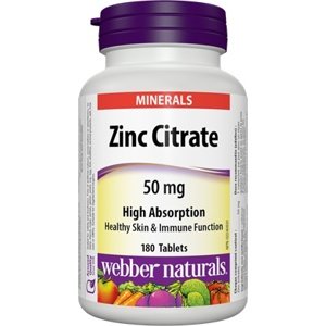 Webber Naturals Zinc Citrate 180 tablet