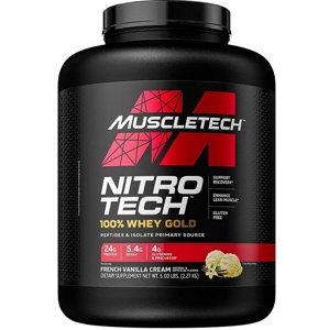 MuscleTech Nitro-Tech 100% Whey Gold 2270 g - francouzská vanilka