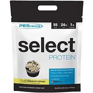 PEScience Select Protein 1710g US verze  - chocolate cupcake + PEScience gym towel ručník ZDARMA