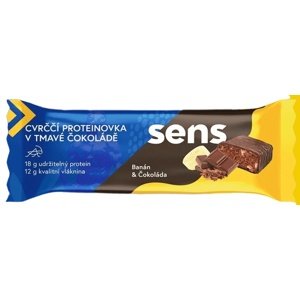 Sens Cvrččí proteinová tyčinka v tmavé čokoládě 60 g - Banán/Čokoláda