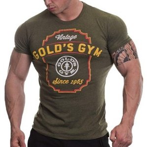 Golds Gym Gold's Gym pánské tričko GGTS066 Vintage Army - S