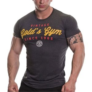 Golds Gym Gold's Gym pánské tričko Vintage šedočerná - S