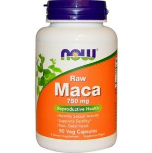 Now Foods Raw Maca 750 mg 90 rostlinných kapslí
