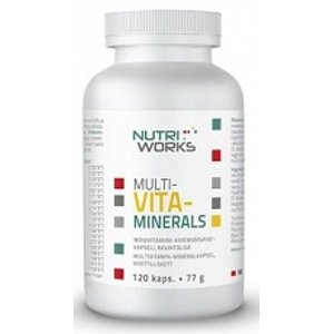 NutriWorks MULTI-VITA-MINERALS 120 kapslí (77g)