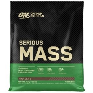 Optimum Nutrition Serious Mass 5450 g - vanilka VÝPRODEJ (POŠK.OBAL)