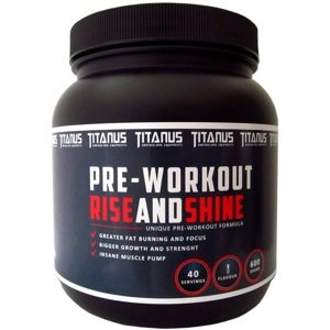 Titánus Pre-workout RISEandSHINE 600 g - pomeranč