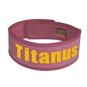 Titánus fitness opasek s pákovou přezkou růžový - S