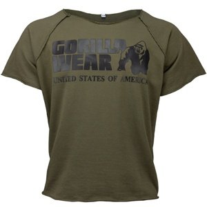 Gorilla Wear Pánské tričko s krátkým rukávem Classic Work Out Top Army Green - S/M