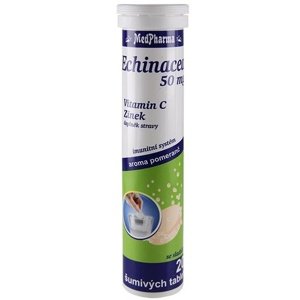 MedPharma Echinacea 50 mg + vitamín C + zinek 20 šumivých tablet