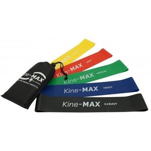 Kine-MAX Mini Loop Resistance Band Kit posilovací guma set (5 ks - extra lehká až extra těžká)