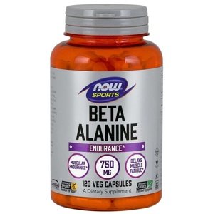 Now Foods Beta Alanine 750 mg 120 rostlinných kapslí