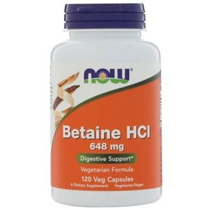 Now Foods Betaine HCI 648 mg 120 kapslí