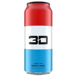 3D Energy drinks 473ml - RED, WHITE AND BLUE
