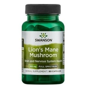 Swanson Lion's Mane Mushroom 500 mg 60 kapslí
